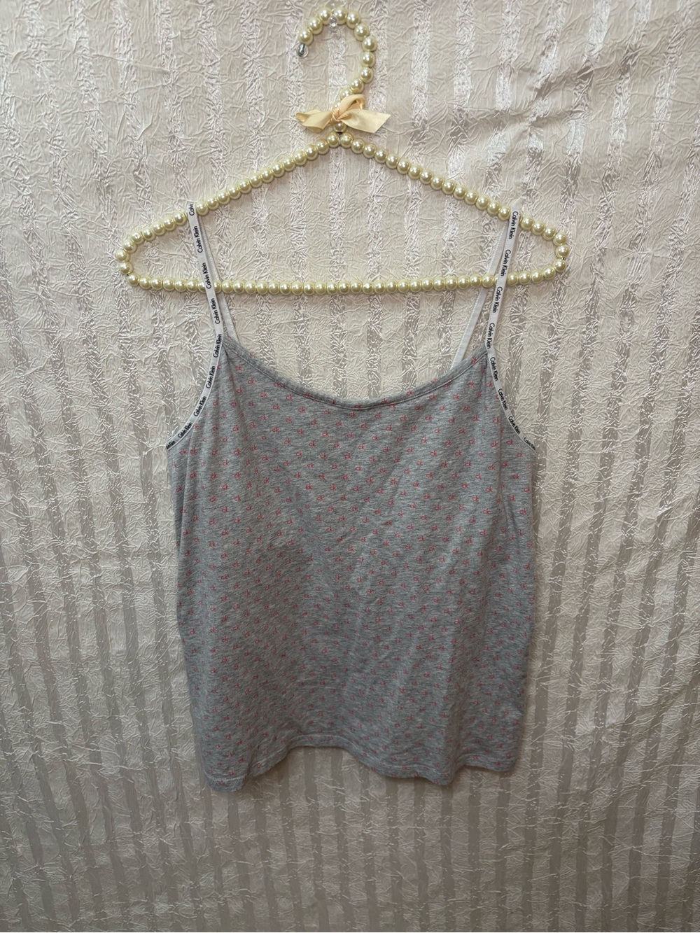 Calvin Klein Grey Camisole with Pink Floral Print